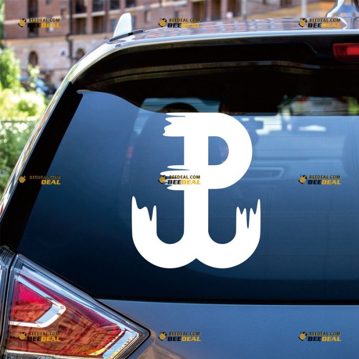 Kotwica Fighting Poland Sticker Decal Vinyl Anchor Polish Walczaca – Custom Choose Size Color – For Car Laptop Window Boat – Die Cut No Background 092101