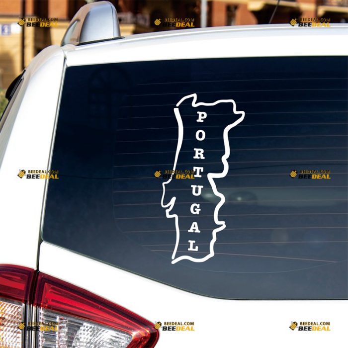 Portugal Outline Sticker Decal Vinyl Portuguese Map Home Pride – Custom Choose Size Color – For Car Laptop Window Boat – Die Cut No Background 092101