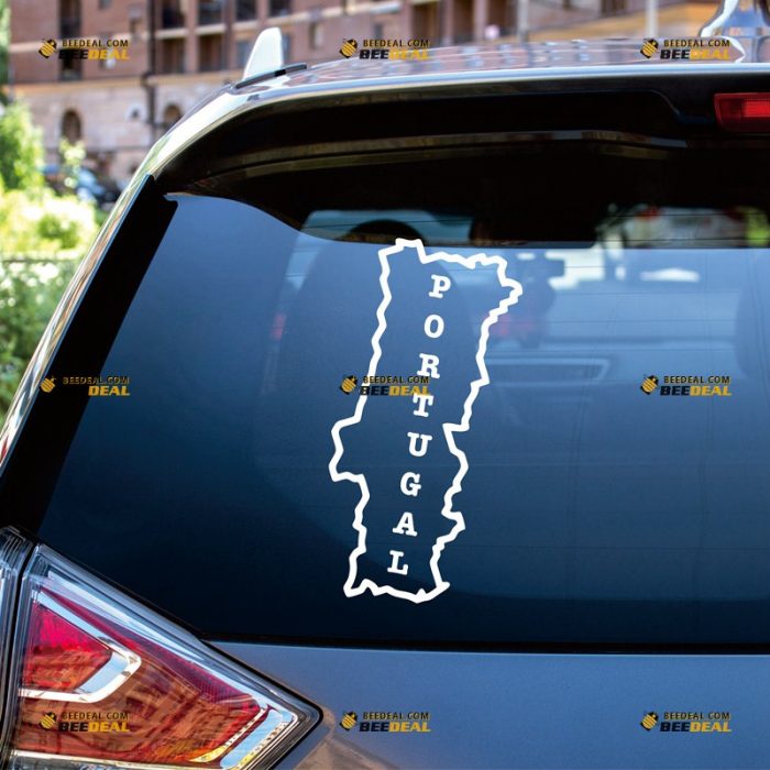 Portugal Outline Sticker Decal Vinyl Portuguese Map Home Pride – Custom Choose Size Color – For Car Laptop Window Boat – Die Cut No Background 092102