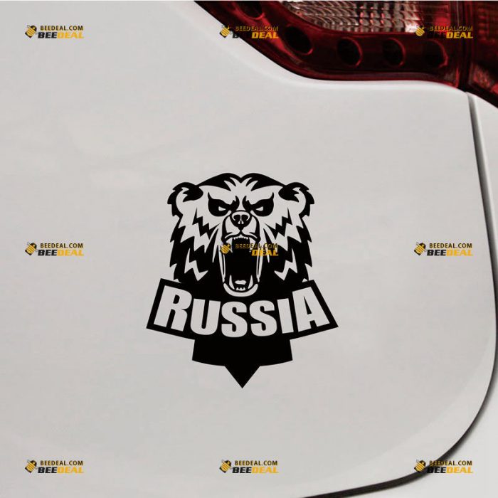 Roaring Russian Bear Sticker Decal Vinyl Russia Putin – Custom Choose Size Color – For Car Laptop Window Boat – Die Cut No Background 212023