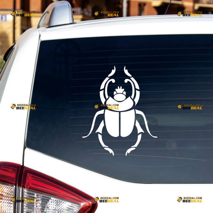 Scarab Beetle Sticker Decal Vinyl Egypt – Custom Choose Size Color – For Car Laptop Window Boat – Die Cut No Background 06143e