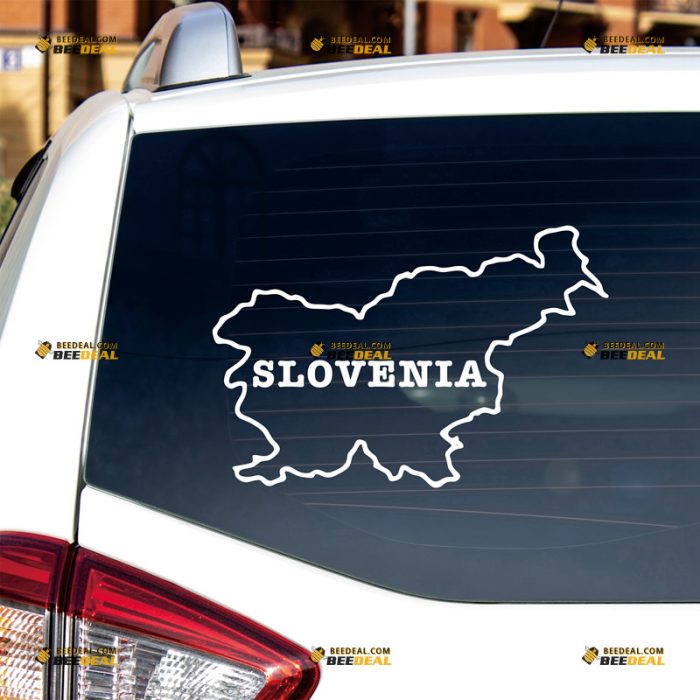 Slovenia Outline Sticker Decal Vinyl Home Pride Slovenian Map – Custom Choose Size Color – For Car Laptop Window Boat – Die Cut No Background