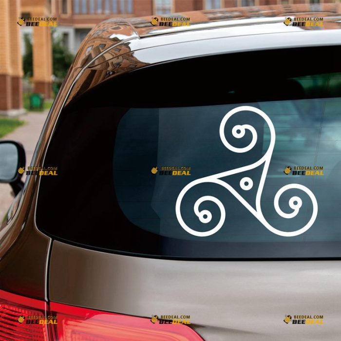 Triskelion Sticker Decal Vinyl Triskele Celtic Irish Symbol – Custom Choose Size Color – For Car Laptop Window Boat – Die Cut No Background