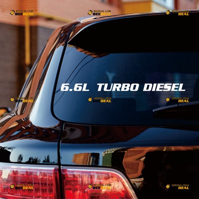 Turbo Diesel Sticker Decal Vinyl 6.6L Or Custom, Choose Size Color, For Car Laptop Window Boat, Die Cut No Background