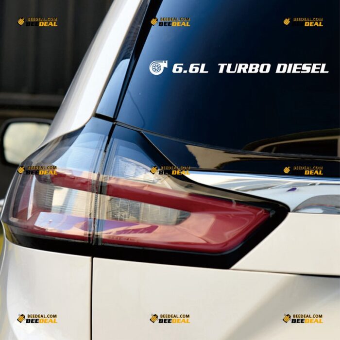 Turbo Diesel Sticker Decal Vinyl 6.6L Or Custom, Choose Size Color, For Car Laptop Window Boat, Die Cut No Background 080401