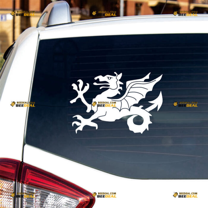 Anglo-Saxon Dragon Sticker Decal Vinyl UK England – Custom Choose Size Color – For Car Laptop Window Boat – Die Cut No Background 211291