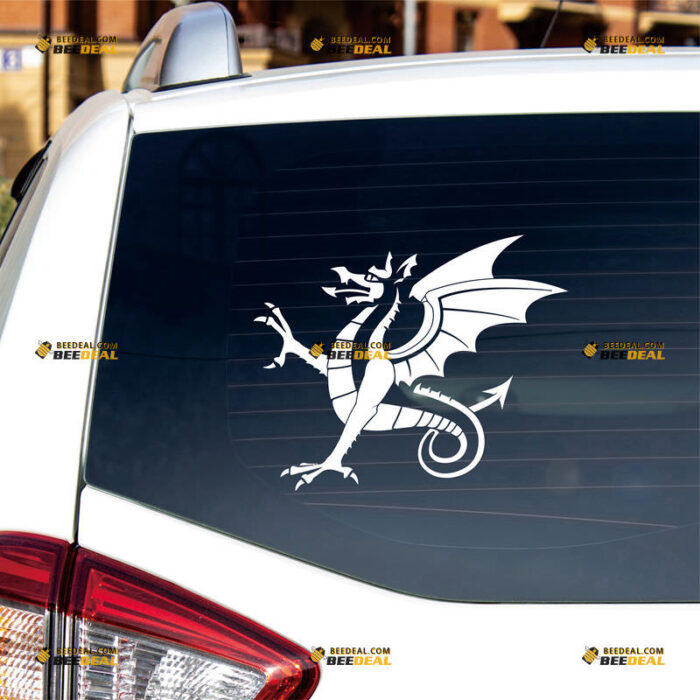 Anglo-Saxon Dragon Sticker Decal Vinyl England UK – Custom Choose Size Color – For Car Laptop Window Boat – Die Cut No Background 211294