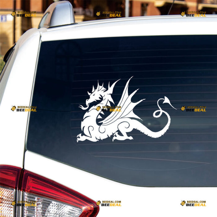 Anglo-Saxon Dragon Sticker Decal Vinyl England UK – Custom Choose Size Color – For Car Laptop Window Boat – Die Cut No Background 211295