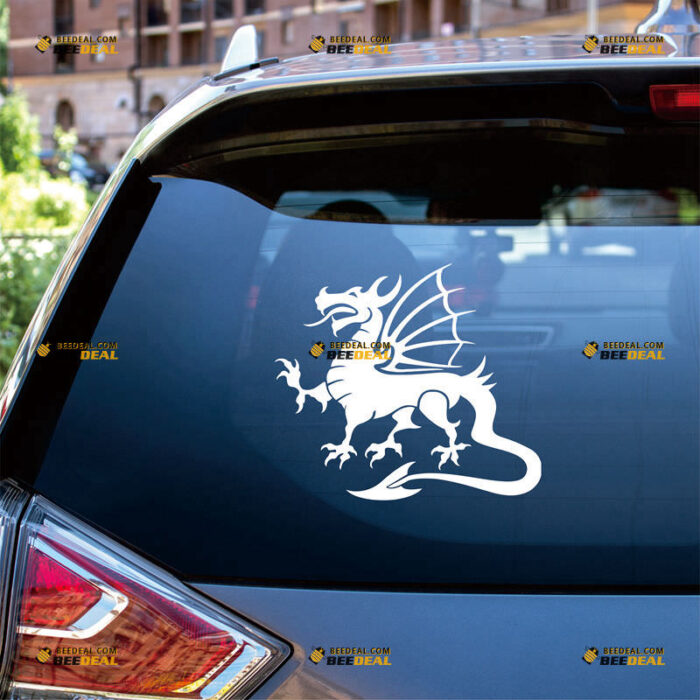 Anglo-Saxon Dragon Sticker Decal Vinyl England UK – Custom Choose Size Color – For Car Laptop Window Boat – Die Cut No Background 211296