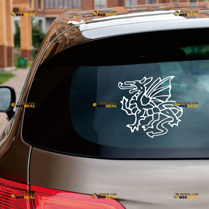 Anglo-Saxon Dragon Sticker Decal Vinyl England UK – Custom Choose Size Color – For Car Laptop Window Boat – Die Cut No Background 211297