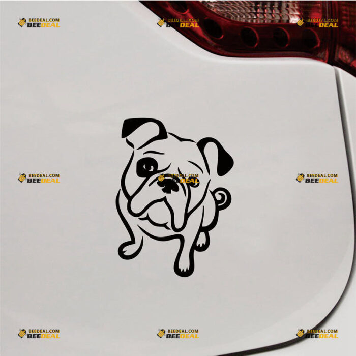 British Bulldog Sticker Decal Vinyl Dog English Bulldog – Custom Choose Size Color – For Car Laptop Window Boat – Die Cut No Background 211292