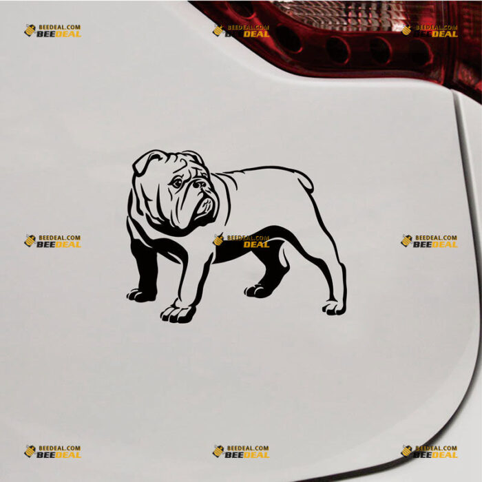 British Bulldog Sticker Decal Vinyl Dog English Bulldog – Custom Choose Size Color – For Car Laptop Window Boat – Die Cut No Background 211293