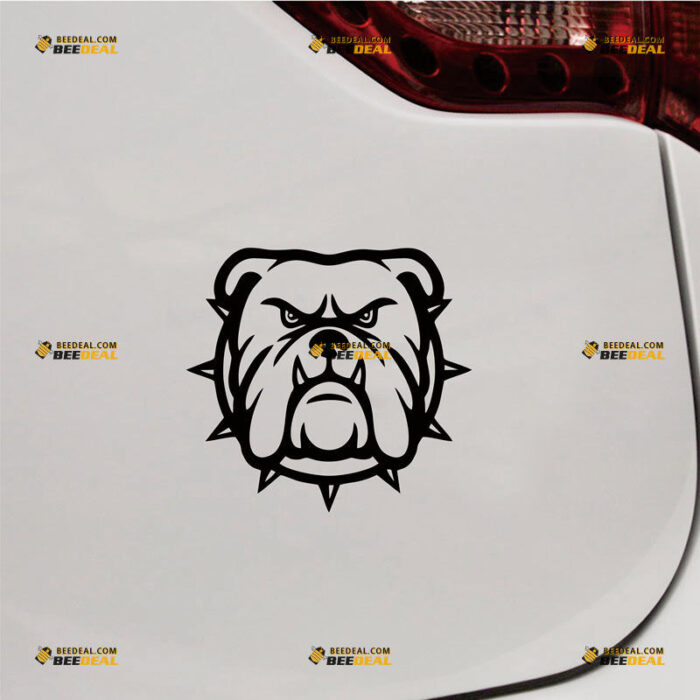 British Bulldog Sticker Decal Vinyl Dog Head English – Custom Choose Size Color – For Car Laptop Window Boat – Die Cut No Background 211292