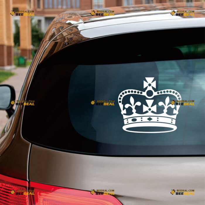 UK Crown Jewels Sticker Decal Vinyl British England – Custom Choose Size Color – For Car Laptop Window Boat – Die Cut No Background 211291