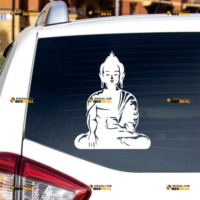 Buddha Sticker Decal Vinyl Buddhism India Yoga, Custom Choose Size Color, For Car Laptop Window Boat, Die Cut No Background