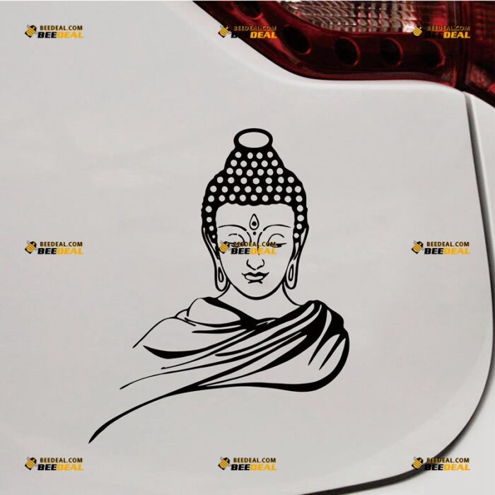 Buddha Sticker Decal Vinyl Buddhism Nepal India, Custom Choose Size Color, For Car Laptop Window Boat, Die Cut No Background