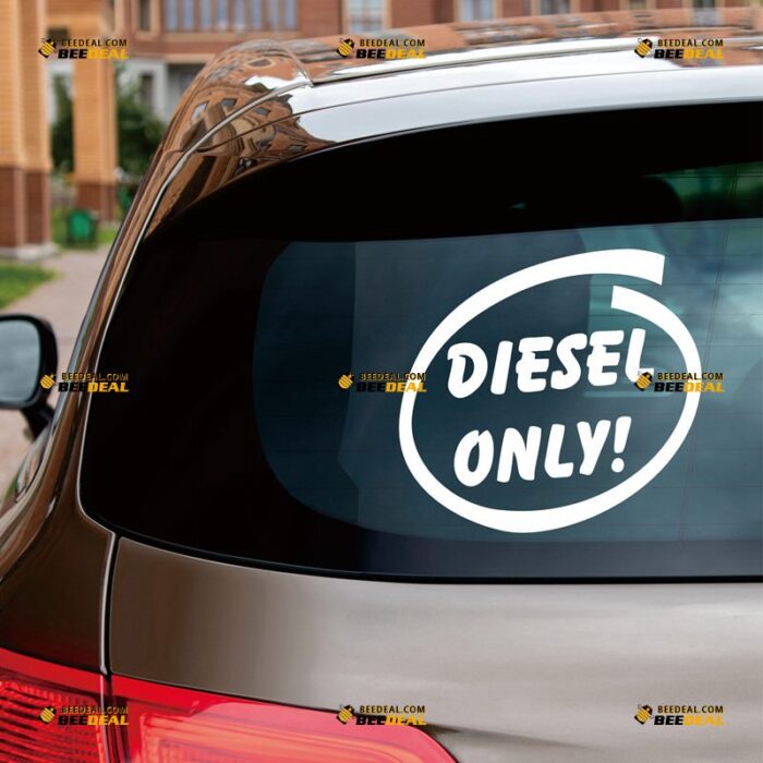 Diesel Only Sticker Decal Vinyl Fuel Cover Drip, Custom Choose Size Color, For Car Laptop Window Boat, Die Cut No Background 080501