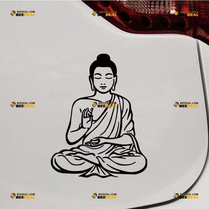 Gautama Buddha Sticker Decal Vinyl Shakyamuni Buddhism, Custom Choose Size Color, For Car Laptop Window Boat, Die Cut No Background