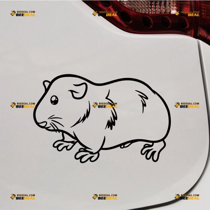 Guinea Pig Sticker Decal Vinyl Pet, Custom Choose Size Color, For Car Laptop Window Boat, Die Cut No Background 082902