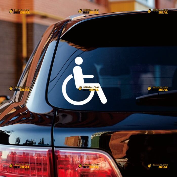 Handicap Sticker Decal Vinyl Wheelchair Symbol Disabled, Custom Choose Size Color, For Car Laptop Window Boat, Die Cut No Background