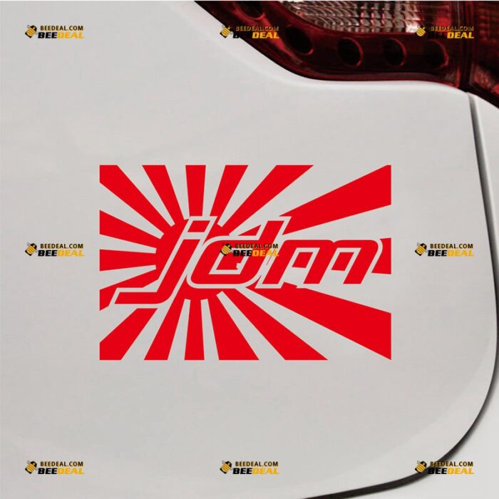 JDM Rising Sun Flag Sticker Decal Vinyl Japanese, Custom Choose Size Color, For Car Laptop Window Boat, Die Cut No Background