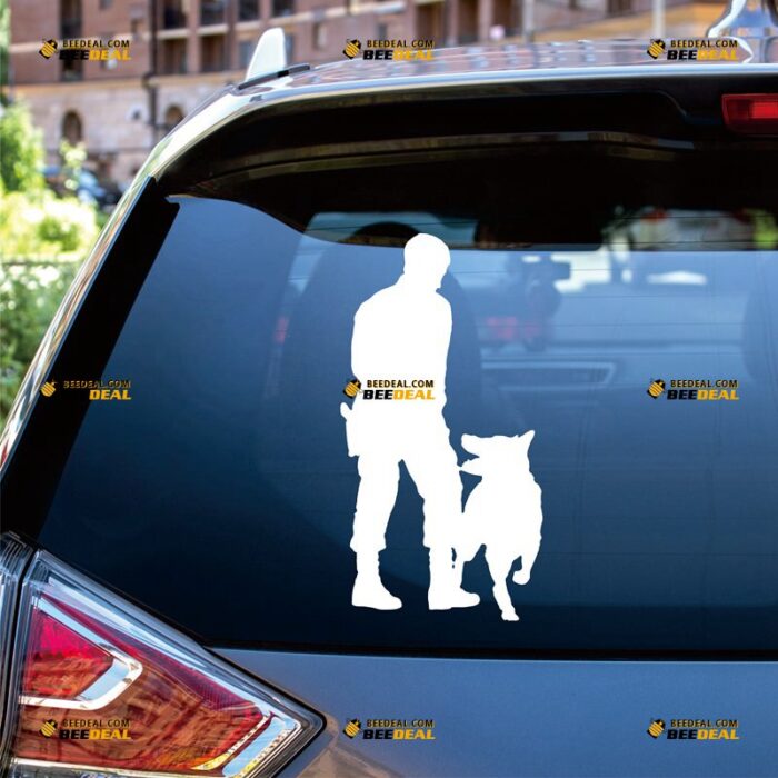 K9 Dog Sticker Decal Vinyl Police German Shepherd, Custom Choose Size Color, For Car Laptop Window Boat, Die Cut No Background