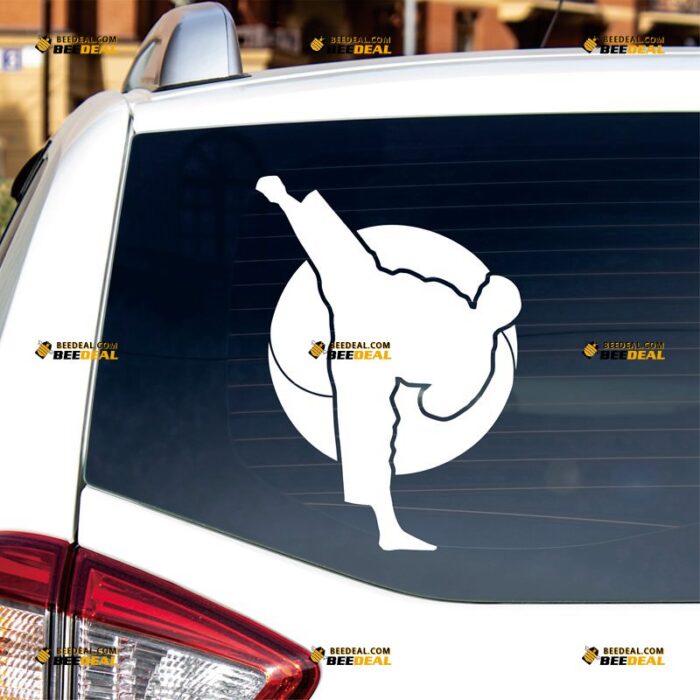 Karate Yin Yang Sticker Decal Vinyl Japanese Fighting, Custom Choose Size Color, For Car Laptop Window Boat, Die Cut No Background 082901