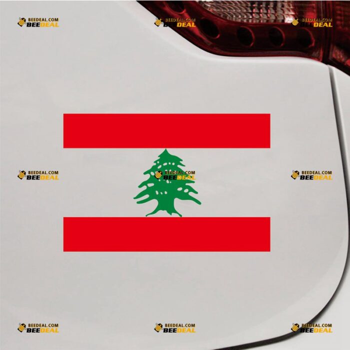 Lebanon Flag Sticker Decal Vinyl Cedar, Custom Choose Size, For Car Laptop Window Boat, Die Cut No Background