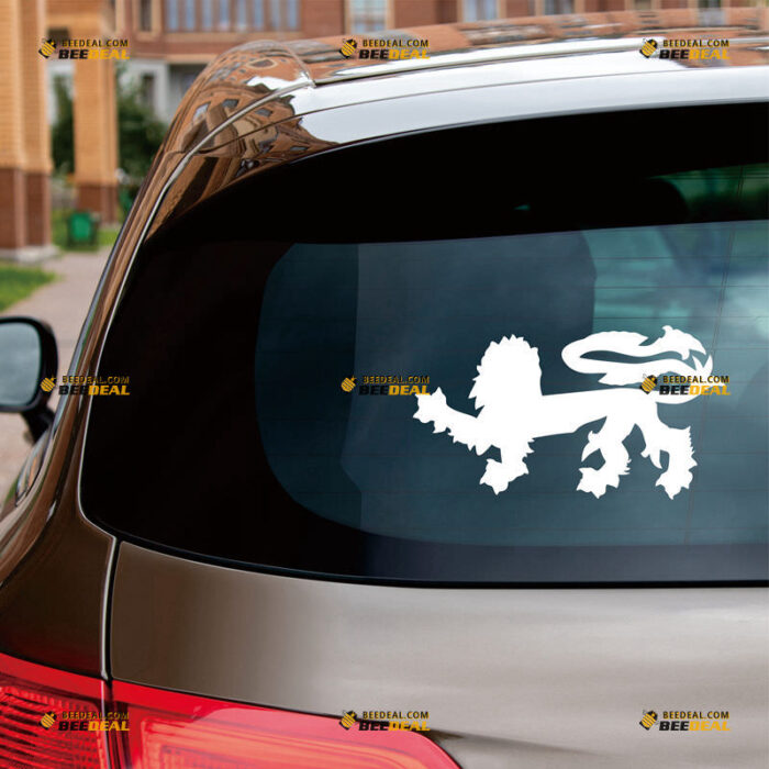 England Lion Sticker Decal Vinyl Passant UK British, Custom Choose Size Color, For Car Laptop Window Boat, Die Cut No Background