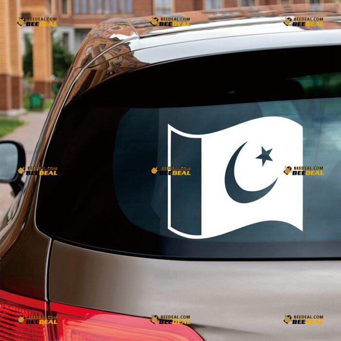 Pakistan Flag Sticker Decal Vinyl Islam, Custom Choose Size Color, For Car Laptop Window Boat, Die Cut No Background 082901