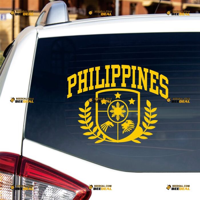 Philippines Coat Of Arms Sticker Decal Vinyl Sun Filipino, Custom Choose Size Color, For Car Laptop Window Boat, Die Cut No Background