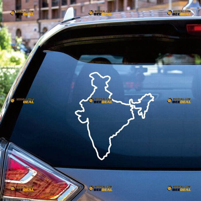 India Country Map Sticker Decal Vinyl Republic Of Outline Indian, Custom Choose Size Color, For Car Laptop Window Boat, Die Cut No Background