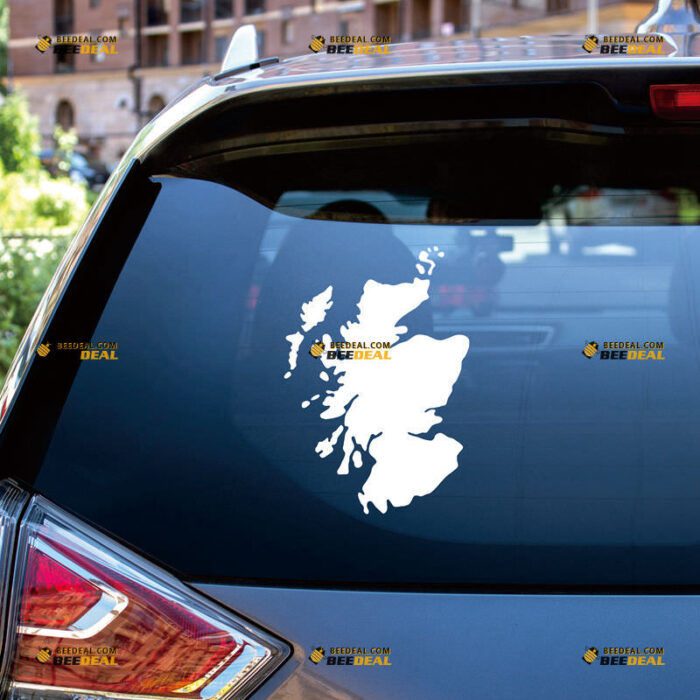 Scotland Flag Map Sticker Decal Vinyl Outline Scottish, Custom Choose Size Color, For Car Laptop Window Boat, Die Cut No Background 211292