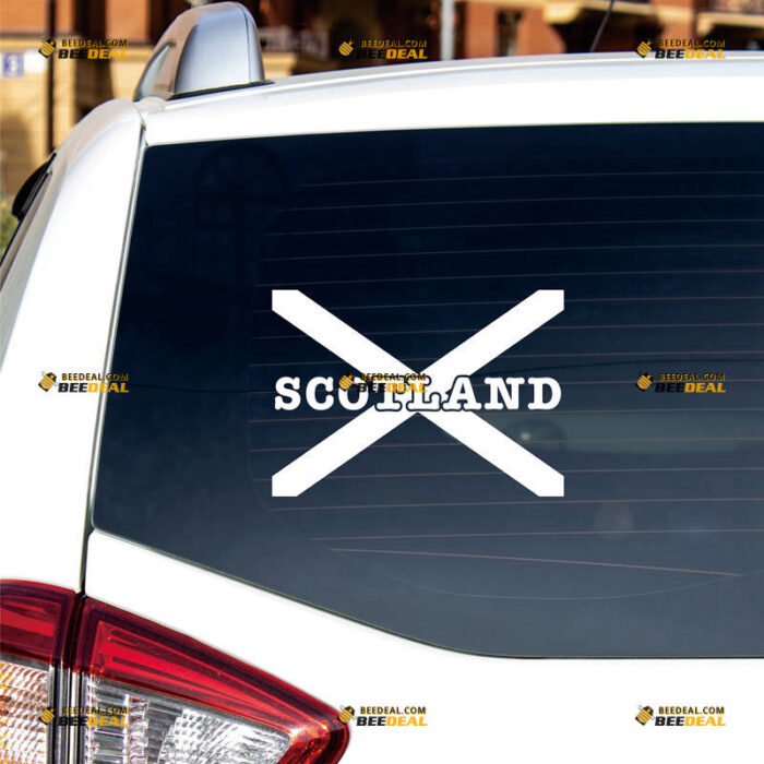 Scotland Saltire Sticker Decal Vinyl Cross Scottish Letter, Custom Choose Size Color, For Car Laptop Window Boat, Die Cut No Background