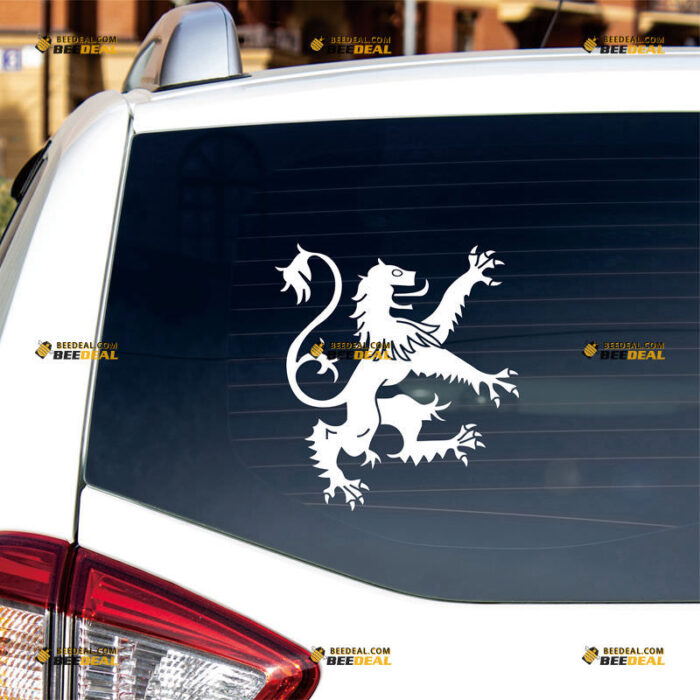 Scotland Lion Sticker Decal Vinyl Rampant Scottish Coat Of Arms Reverse, Custom Choose Size Color, For Car Laptop Window Boat, Die Cut No Background