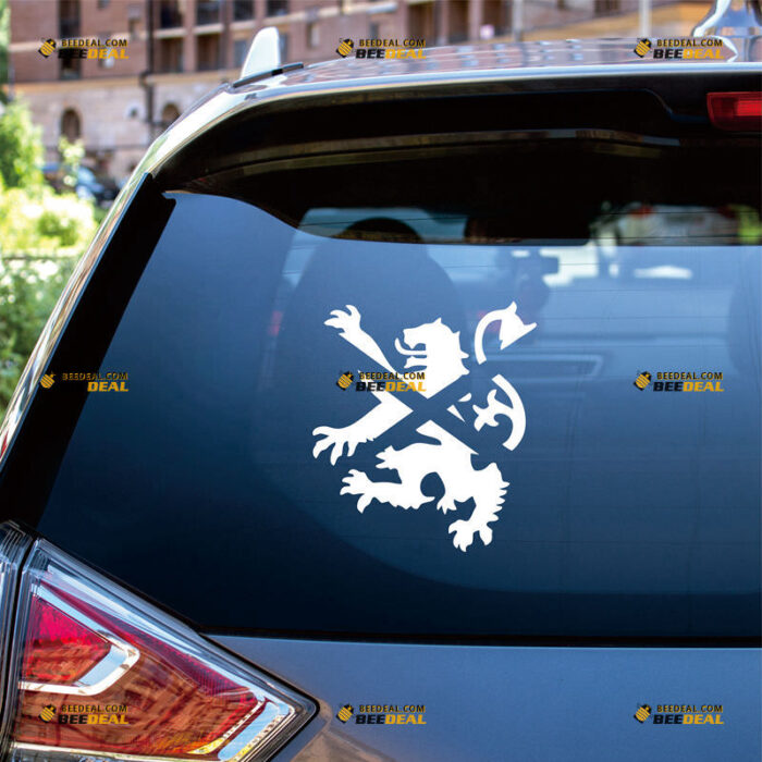 Scotland Flag Lion Sticker Decal Vinyl Scottish Rampant Saltire, Custom Choose Size Color, For Car Laptop Window Boat, Die Cut No Background 211291