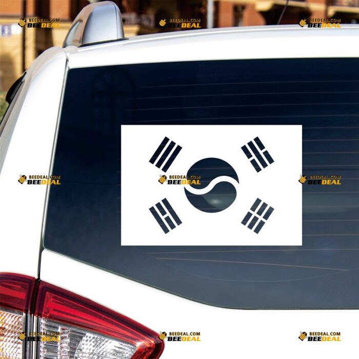 Korea Flag Sticker Decal Vinyl South Korean, Custom Choose Size Color, For Car Laptop Window Boat, Die Cut No Background