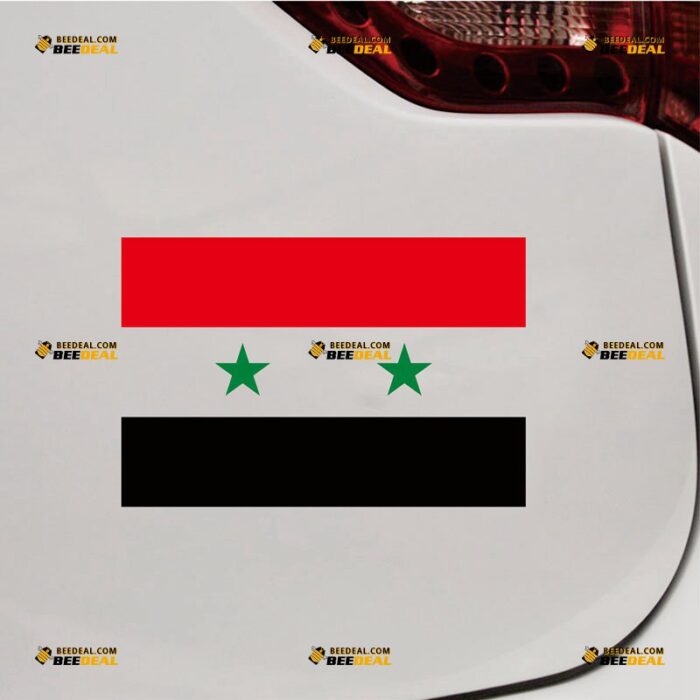 Syria Flag Sticker Decal Vinyl Syrian Arab Republic, Custom Choose Size, For Car Laptop Window Boat, Die Cut No Background