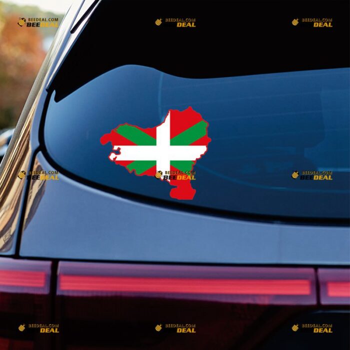 Basque Sticker Decal Vinyl Flag And Map – For Car Truck Bumper Bike Laptop – Custom, Choose Size, Reflective or Glossy 71932252