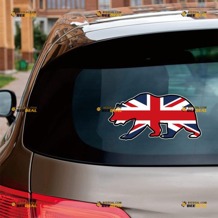 California Sticker Decal Vinyl Cali Bear, Union Jack UK Flag – For Car Truck Bumper Bike Laptop – Custom, Choose Size, Reflective or Glossy 71932300