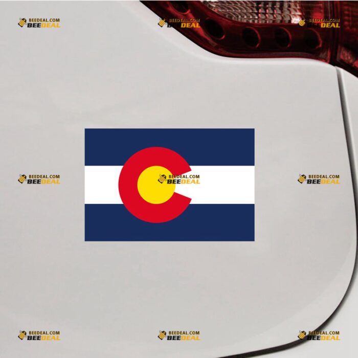 Colorado Sticker Decal Vinyl, CO State Flag – For Car Truck Bumper Bike Laptop – Custom, Choose Size, Reflective or Glossy 72531356