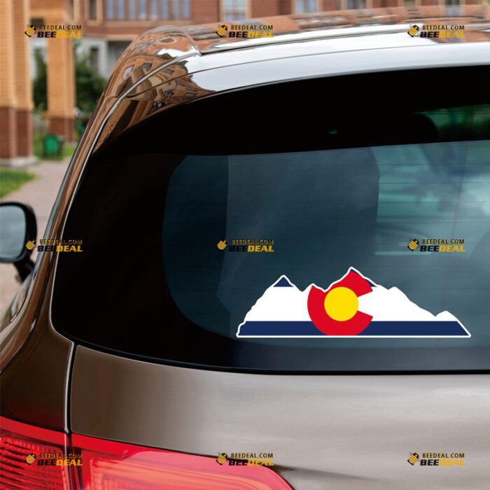 Colorado Sticker Decal Vinyl CO State Flag Mountain – For Car Truck Bumper Bike Laptop – Custom, Choose Size, Reflective or Glossy 72531358