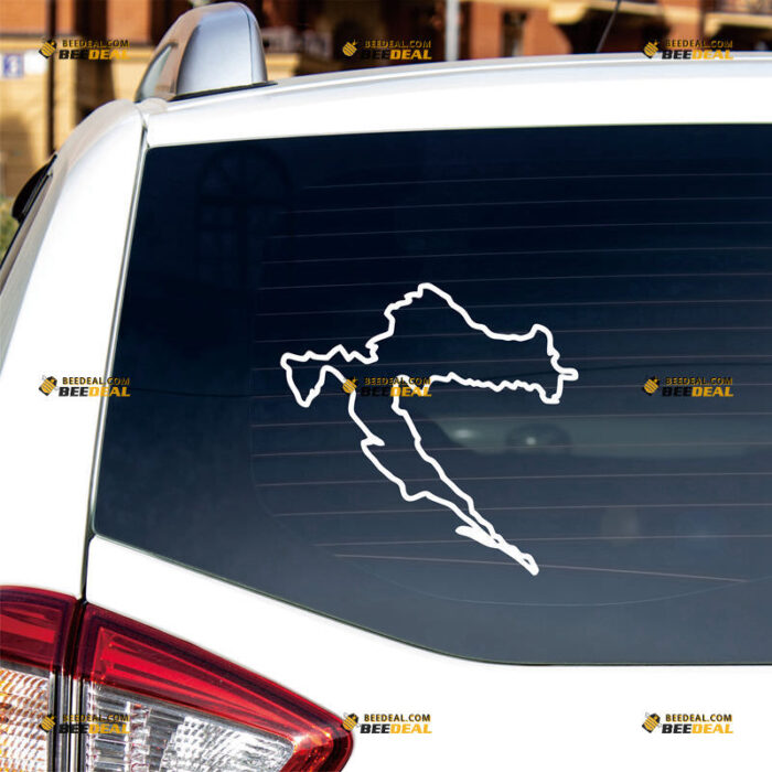 Croatia Sticker Decal Vinyl, Croatian Map Outline – For Car Truck Bumper Bike Laptop – Custom, Choose Size Color – Die Cut No Background