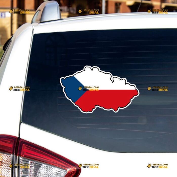 Czech Sticker Decal Vinyl, Czechs Map And Flag – For Car Truck Bumper Bike Laptop – Custom, Choose Size, Reflective or Glossy