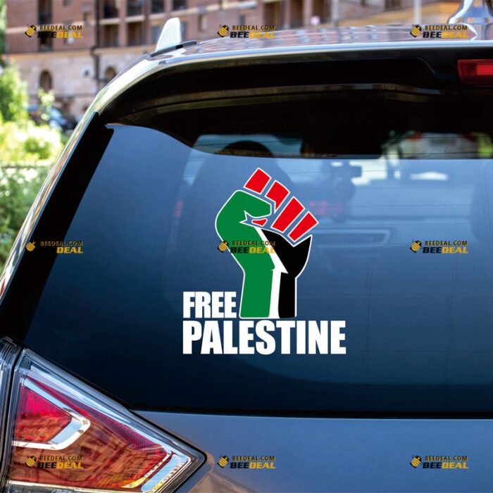 Free Palestine Sticker Decal Vinyl Fist – For Car Truck Bumper Bike Laptop – Custom, Choose Size, Reflective or Glossy 72030011