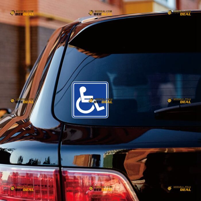 Handicap Sticker Decal Vinyl, Wheelchair Disabled – For Car Truck Bumper Window – Custom, Choose Size, Reflective or Glossy 72030029