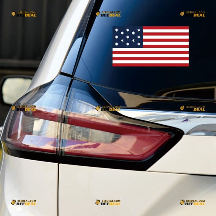 Hopkinson Flag Sticker Decal Vinyl American Flag – For Car Truck Bumper Bike Laptop – Custom, Choose Size, Reflective or Glossy 71632301