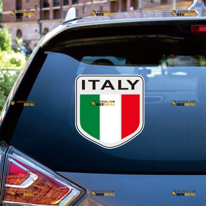 Italian Flag Sticker Decal Vinyl Shield, Fit For Alfa Romeo Maserati Fiat Ferrari Car – Custom, Choose Size, Reflective or Glossy 73032309