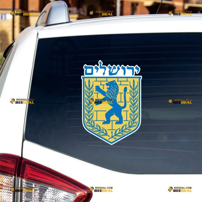 Jerusalem Sticker Decal Vinyl Coat Of Arms Emblem Israel – For Car Truck Bumper Bike Laptop – Custom, Choose Size, Reflective or Glossy 72030041