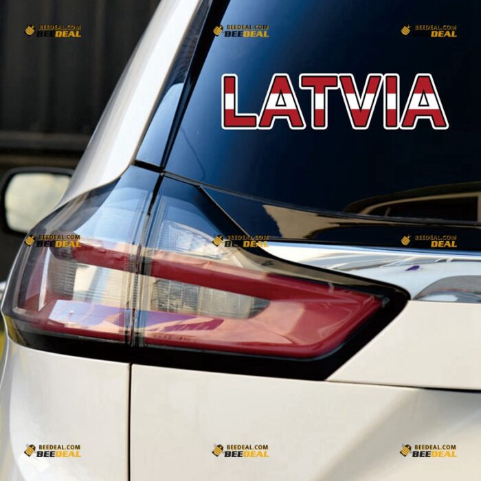 Latvia Sticker Decal Vinyl Latvian Flag Lettering – For Car Truck Bumper Bike Laptop – Custom, Choose Size, Reflective or Glossy 72030045